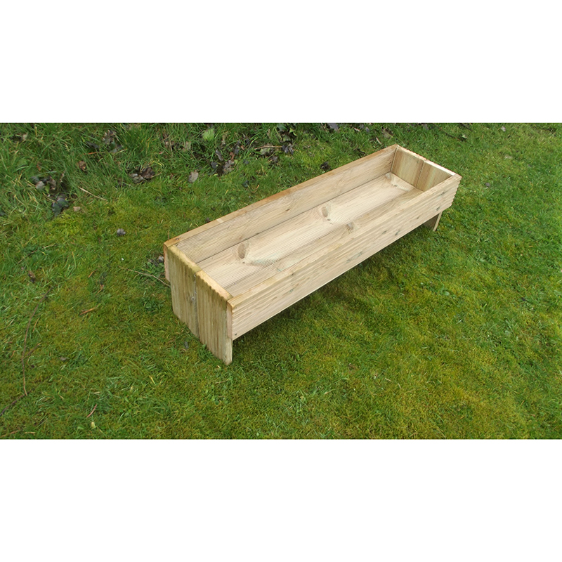 Raiseddeckingflowertroughherbvegetableplanter Garden Troughs
