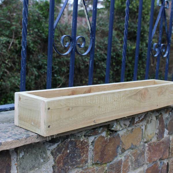 Rough Sawn Garden Window Box 15cm High x 15cm Wide - Various Lengths