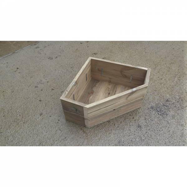 Decking Pentagon Corner Flower Trough, Herb Planter