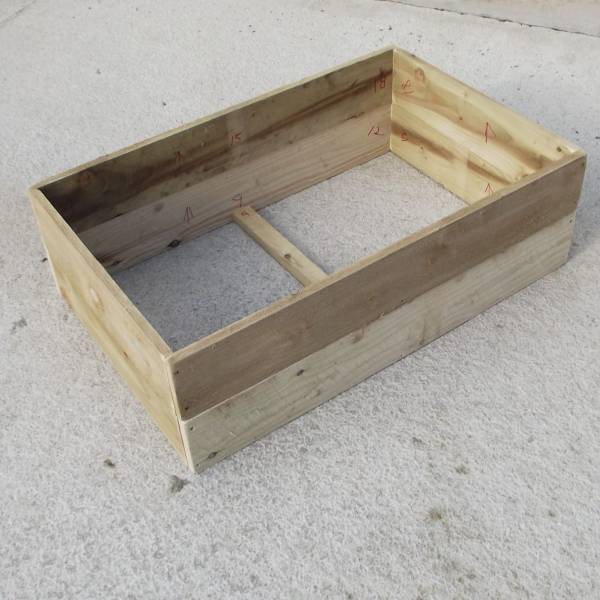 Rough Sawn Raised Bed Frames for Garden Planting 30cm high - 2 lengths