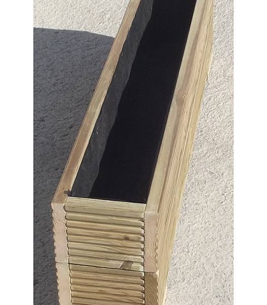Narrow Decking Garden Trough Planter 20cm wide x 33cm high - Various Lengths
