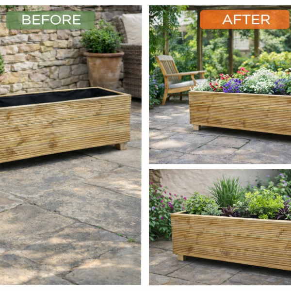Lined Decking Garden Troughs