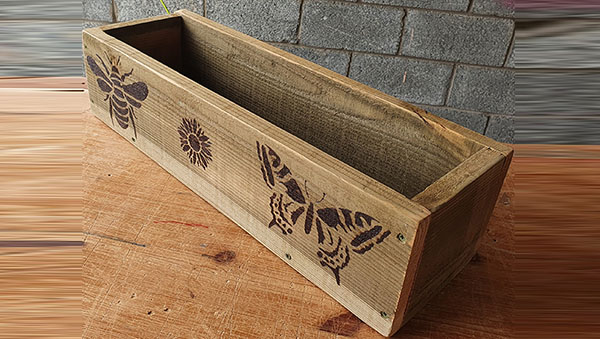 Decorated Rough Sawn Troughs