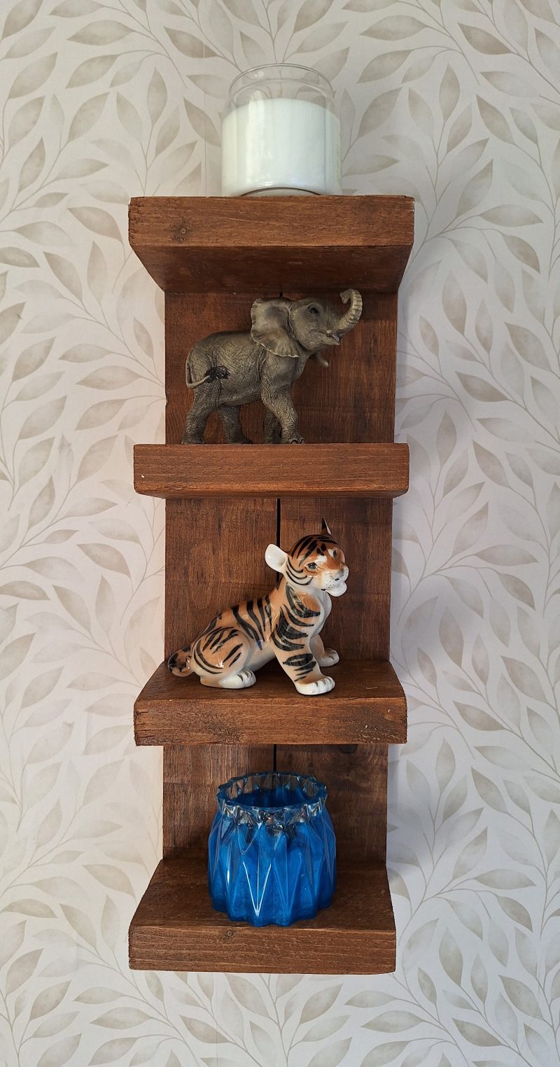 Rustic Wooden "Chunky" Shelving made from reclaimed scaffold board: Antique Pine