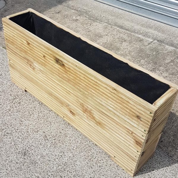 3 Tier Lined Decking Trough Planter