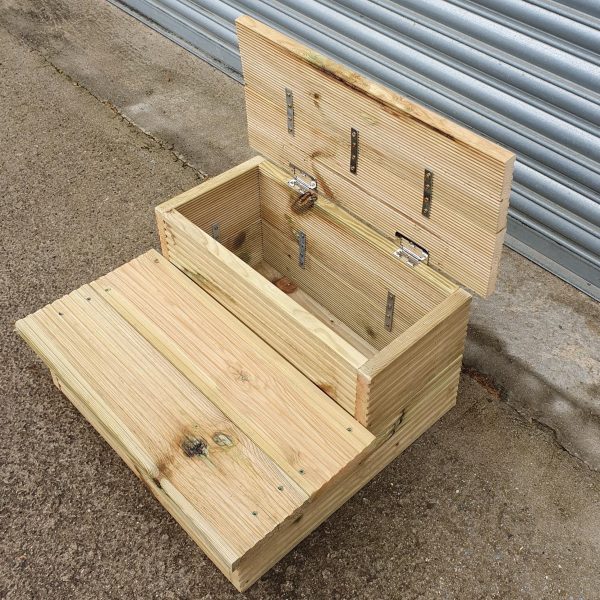 Decking Storage Steps with non slip tape, ideal Hot Tubs, Caravans, Kids Pools, Pets