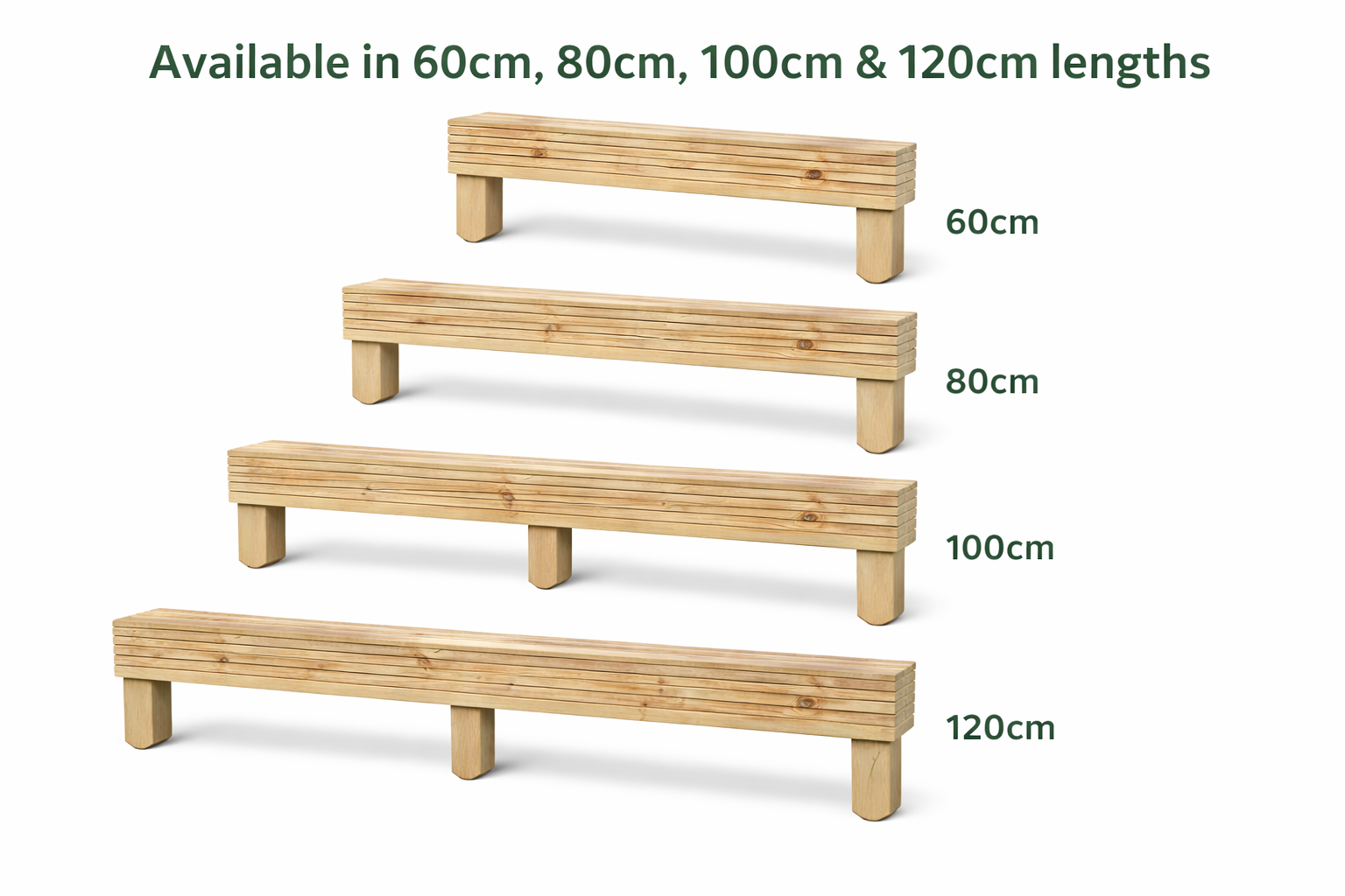 Wooden lawn edging available in 60cm 80cm 100cm and 120cm lengths
