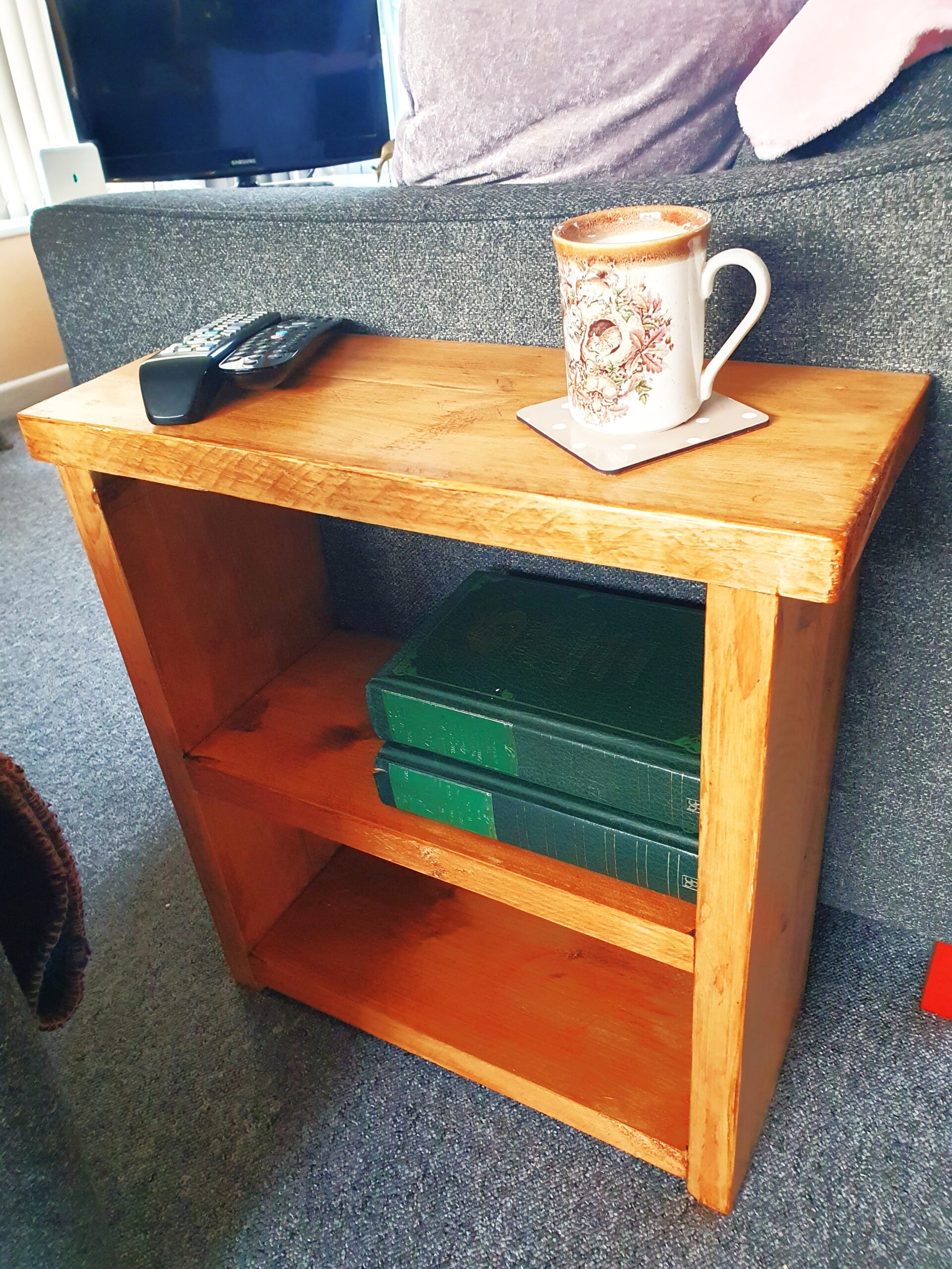 Wooden Side Table made from Upcycled Scaffold Board
